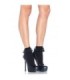 LEG AVENUE - CALCETINES NEGROS CON VOLANTE DECORATIVO