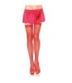 LEG AVENUE - MEDIAS DE RED PEQUEÑA CON ENCAJE ROJAS
