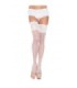 LEG AVENUE - MEDIAS BLANCAS AUTOADHESIVAS CON ENCAJE ANCHO