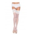 LEG AVENUE - MEDIAS BLANCAS AUTOADHESIVAS CON ENCAJE ANCHO