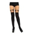 LEG AVENUE - LIGAS DOBLES ELÁSTICAS CON CORAZÓN TALLA ÚNICA