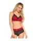 LEG AVENUE - SET DOS PIEZAS ROJO Y NEGRO L/XL