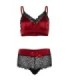 LEG AVENUE - SET DOS PIEZAS ROJO Y NEGRO L/XL