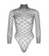 LEG AVENUE - TEDDY CUERPO DE RED MANGA LARGA NEGRO S/M