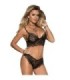 SUBBLIME - SET SUJETADOR Y PANTIES NEGRO L/XL