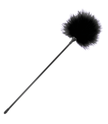 DARKNESS - PLUMA ESTIMULADORA NEGRO 42 CM