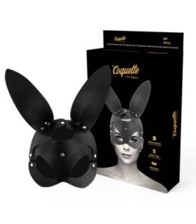 COQUETTE CHIC DESIRE - MASCARA CUERO VEGANO CON OREJAS DE CONEJO