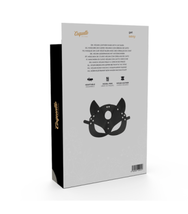 COQUETTE CHIC DESIRE - MASCARA CUERO VEGANO CON OREJAS DE GATO