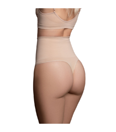 BYE-BRA - FAJA SIN COSTURAS ESTILO TANGA BEIGE TALLA XL
