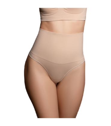 BYE-BRA - FAJA SIN COSTURAS ESTILO TANGA BEIGE TALLA XL