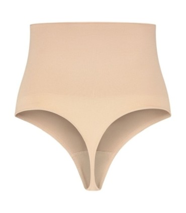 BYE-BRA - FAJA SIN COSTURAS ESTILO TANGA BEIGE TALLA XL