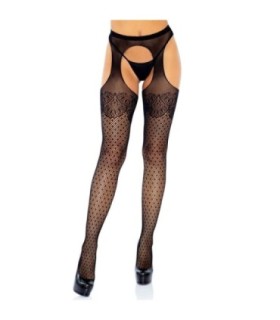 LEG AVENUE - MEDIAS CUERPO DE RED Y PUNTITOS TALLA ÚNICA