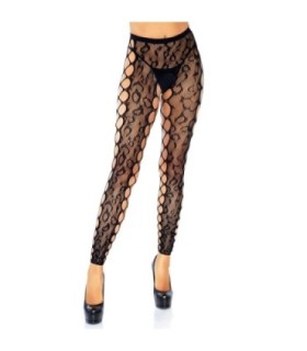 LEG AVENUE - FOOTLESS CROTHLESS TIGHTS ONE SIZE