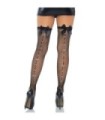 LEG AVENUE - MEDIAS DE RED CON COSTURA TRASERA DECORADA TALLA ÚNICA
