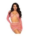 LEG AVENUE - ZIG ZAG TOP Y MINI FALDA TALLA ÚNICA