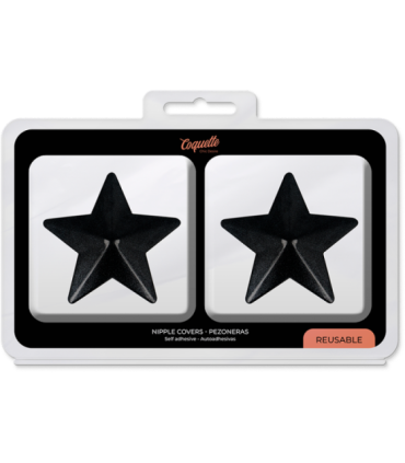 COQUETTE CHIC DESIRE - CUBRE PEZONES METAL ESTRELLAS NEGRAS