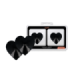COQUETTE CHIC DESIRE - CUBRE PEZONES METAL CORAZONES NEGROS