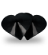 COQUETTE CHIC DESIRE - CUBRE PEZONES METAL CORAZONES NEGROS