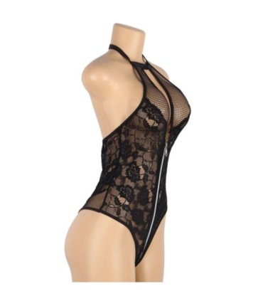 SUBBLIME - TEDDY ENCAJE FLORAL CREMALLERA L/XL