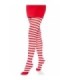 LEG AVENUE - MEDIAS DE RAYAS BLANCO/ROJO