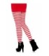 LEG AVENUE - MEDIAS DE RAYAS BLANCO/ROJO