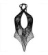 LEG AVENUE - TEDDY HALTER CON ENCAJE NEGRO