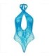 LEG AVENUE - TEDDY HALTER CON ENCAJE AZUL