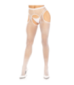 LEG AVENUE - MEDIAS RED SIN ENTREPIERNA BLANCO