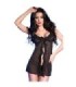 CHILIROSE - CR 4219 BABYDOLL & TANGA CROTCHLESS NEGRO S/M