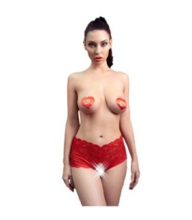 CHILIROSE - CR 4641 PANTIES CROTCHLESS ROJO S/M