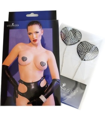 CHILIROSE - CR 4662 CUBREPEZONES PLATEADO & NEGRO