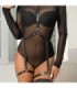 SUBBLIME - ARNÉS DE CUERPO CUERO NEGRO TALLA ÚNICA
