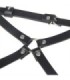 SUBBLIME - ARNÉS CINTURA Y PIERNAS CUERO NEGRO TALLA ÚNICA