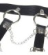 SUBBLIME - ARNÉS DE PECHO CADENAS CUERO NEGRO TALLA ÚNICA