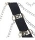 SUBBLIME - ARNÉS DE PECHO CADENAS CUERO NEGRO TALLA ÚNICA