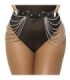 SUBBLIME - CINTURÓN DE CADENAS CUERO NEGRO TALLA ÚNICA