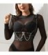 SUBBLIME - ARNÉS FORMA CORSET DETALLE CADENAS TALLA ÚNICA