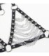 SUBBLIME - ARNÉS SUJETADOR Y COLLAR CON CADENAS TALLA ÚNICA