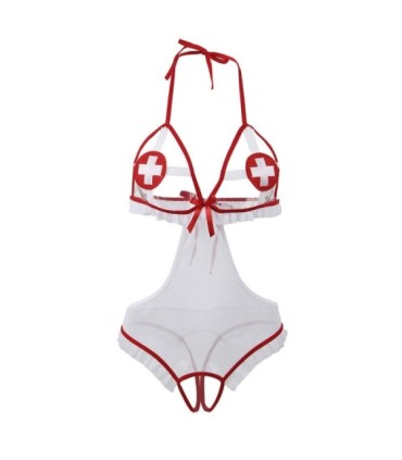 SUBBLIME - DISFRAZ DE ENFERMERA SEXY SIN ENTREPIERNA S/M