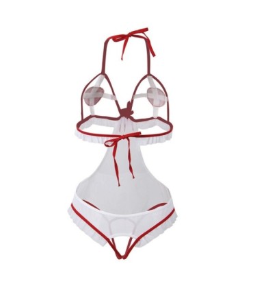 SUBBLIME - DISFRAZ DE ENFERMERA SEXY SIN ENTREPIERNA S/M