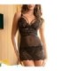 SUBBLIME - BABYDOLL CON TIRANTES AJUSTABLES DE ENCAJE NEGRO S/M