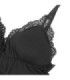 SUBBLIME - TEDDY DETALLE ENCAJE FLORAL NEGRO S/M