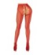 LEG AVENUE - MEDIAS REJILLA SIN ENTREPIERNA ROJO