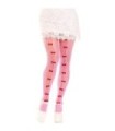 LEG AVENUE - MEDIAS CON ABERTURAS CORAZON & LAZOS BLANCO