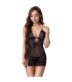LIVCO CORSETTI FASHION - ANTONELLA LC 20203 BABYDOLL + TANGA NEGRO L/XL