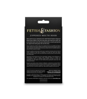 NS NOVELTIES - FETISH & FASHION PASAMONTAÑAS COMPLETO CON CREMALLERA NYLON NEGRO