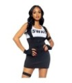 LEG AVENUE - DISFRAZ OFICIAL DE SWAT SEXY NEGRO M/L