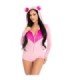 LEG AVENUE - BODY OSITO TERCIOPELO ROSA S