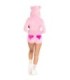 LEG AVENUE - BODY OSITO TERCIOPELO ROSA S