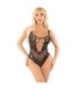 LEG AVENUE - BODY DE REJILLA CON DIAMANTES NEGRO TALLA ÚNICA